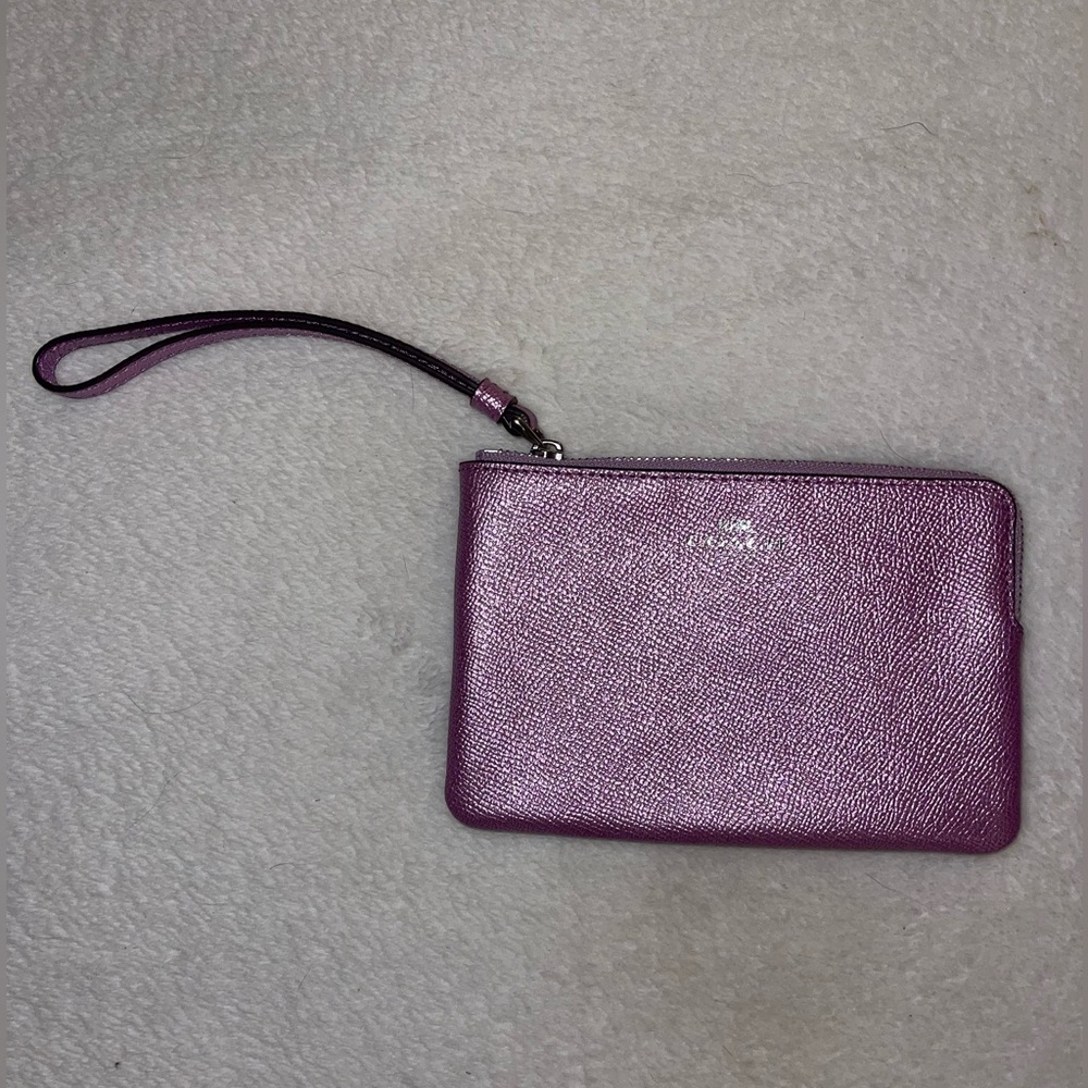 Coach zip up wristlet